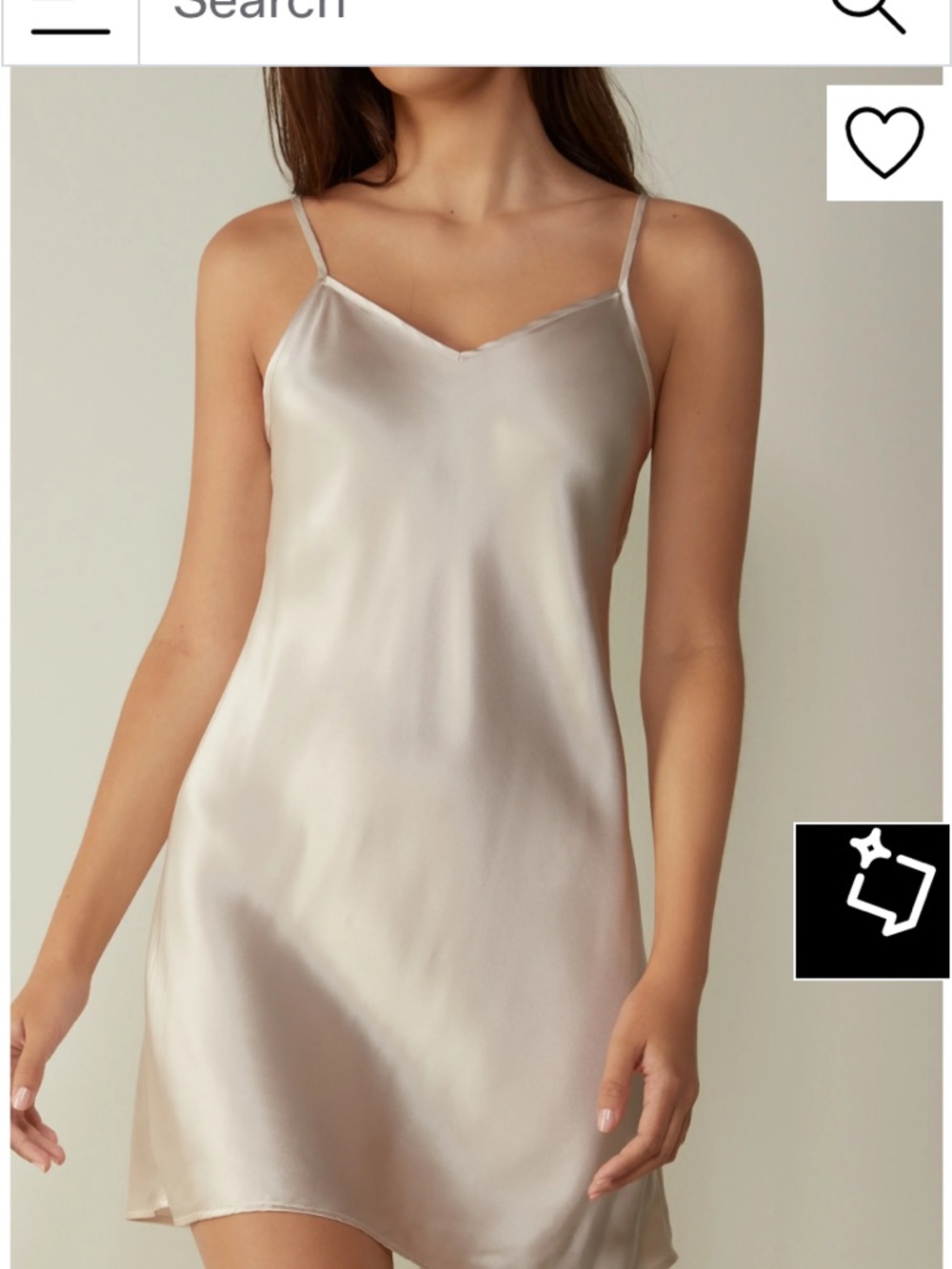 intimissimi Satin Slip Chemise in Champagne-Beige
